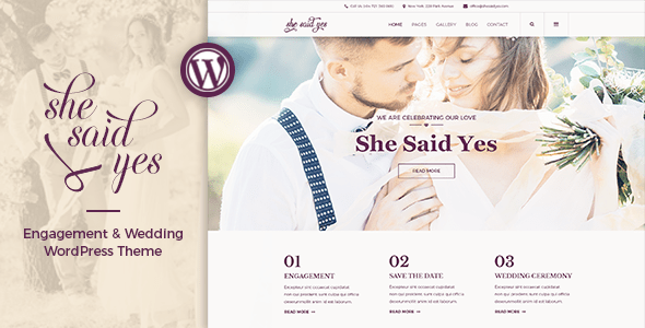 SheSaidYes v1.4 Nulled - Тема WordPress для помолвки и свадьбы