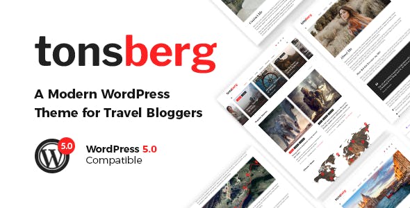 Tonsberg v1.4 Nulled - Современная тема WordPress для блоггеров-путешественников