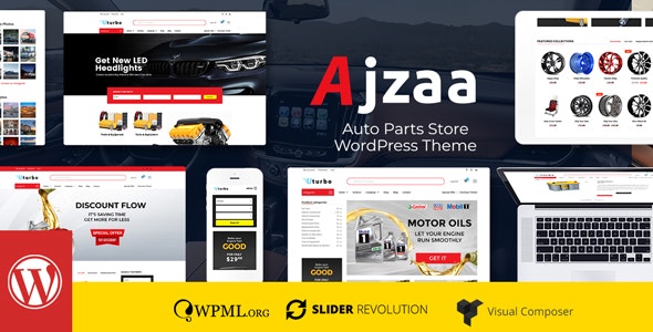 Ajzaa v3.6 Nulled - Тема WordPress для магазина автозапчастей