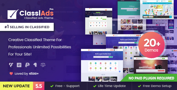 Classiads v6.1.5 Nulled - Тема WordPress для рекламных объявлений