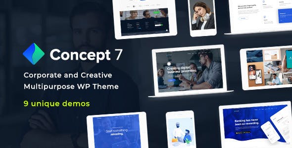 Concept Seven v1.27 Nulled - Адаптивная многофункциональная тема